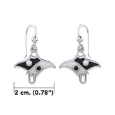 The Manta Ray with Yin Yang Symbol Silver Earring TER2168 - DiveSilver Jewelry